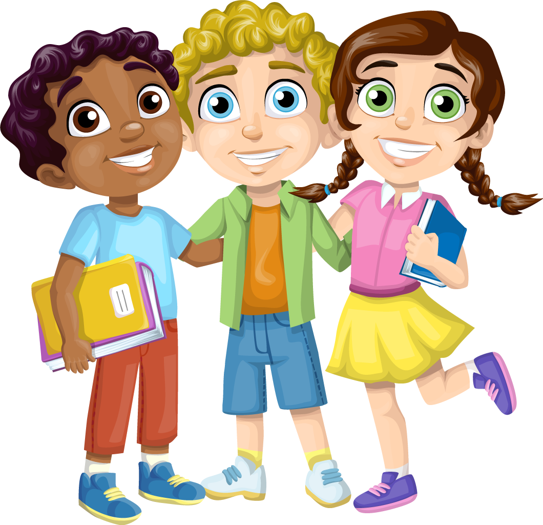 trois enfants heureux