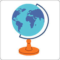 A globeUn globe terrestre