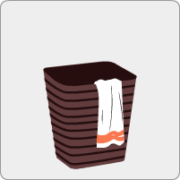 A laundry basketUn panier à linge