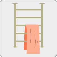 A towel dryerUn sèche-serviettes