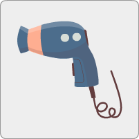 A hair dryerUn sèche-cheveux