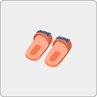A pair of slippersUne paire de pantoufles