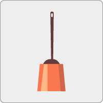 A toilet brushUne brosse pour les toilettes