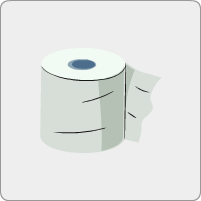 A toilet rollUn rouleau de papier toilette