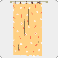 A shower curtainUn rideau de douche